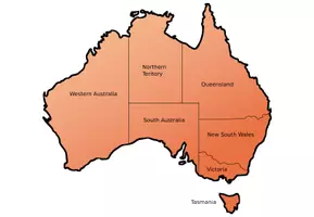 Aperçu - Cartes / Images - Australia map - shape - clipart for worksheets - Page 3