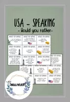 Aperçu - Cartes d'exercices - Would you rather - USA Edition - Speaking Activity - Page de couverture