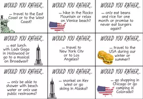 Aperçu - Cartes d'exercices - Would you rather - USA Edition - Speaking Activity - Page 3
