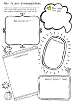 Vorschau - Arbeitsblätter - Kostenloses Arbeitsblatt Erntedankfest - Sachunterricht und Deutsch in der Grundschule - Deckblatt