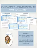 Aperçu - Jeux - Emploi du temps & les matières (Einführung & Tandembogen) - Page de couverture