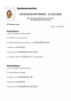 Aperçu - Préparation de séance / Séance complète - IKK - Une journée au collège - Vergleich des Schultages in Frankreich & Deutschland - Page 1