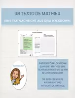 Aperçu - Feuilles d'exercices - Un texto de Mathieu - Eine Textnachricht aus dem Lockdown - Page de couverture