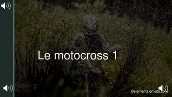 Aperçu - Présentation / Support pour le tableau - "Le motocross" 3 Powerpoints Vokabeleinführung französisch - Page de couverture