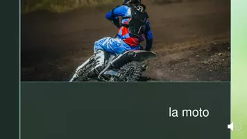 Aperçu - Présentation / Support pour le tableau - "Le motocross" 3 Powerpoints Vokabeleinführung französisch - Page 1
