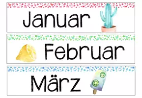 Vorschau - Bildkarten - Tropischer Klassenraum Deko Kalender - Seite 3