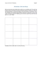 Aperçu - Feuilles d'exercices - Worksheet Self-care bingo - Page de couverture