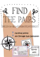 Aperçu - Jeux - Find the pairs: Cardinal points (Geografie bilingual) - Page de couverture
