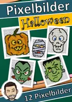 Aperçu - Préparation de séquence / Séquence complète - Pixelbilder Halloween (Kunst, Vertretung, Konzentrationsübung) - Page de couverture