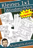 Aperçu - Préparation de séquence / Séquence complète - Einmaleins Windmühlen (auch Homeschooling) kleines Einmaleins - Page de couverture