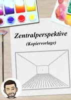 Aperçu - Feuilles d'exercices - Kunst: Raum in Zentralperspektive - Kopiervorlage mit Fluchtpunkt - Page de couverture