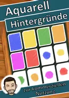 Aperçu - Cliparts/Visuels - Hintergründe Wasserfarbe (Aquarell Hintergründe) - Page de couverture