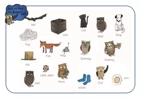 Aperçu - Feuilles d'exercices - Brown Owl - PICTURE DICTIONARY WORDMATS - Page 1