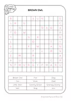 Aperçu - Feuilles d'exercices - Brown Owl - WORD SEARCH - Page 3
