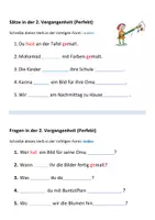 Aperçu - Feuilles d'exercices - Deutsch/DaZ: Einfache Verben in drei Zeitformen - Page 2