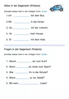 Aperçu - Feuilles d'exercices - Verben mit Vokalwechsel im Präsens - Page 1