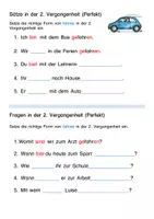 Aperçu - Feuilles d'exercices - Verben mit Vokalwechsel im Perfekt - Page 1