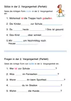 Aperçu - Feuilles d'exercices - Verben mit Vokalwechsel im Perfekt - Page 2