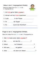 Aperçu - Feuilles d'exercices - Verben mit Vokalwechsel im Perfekt - Page 3
