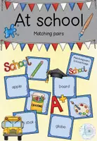 Aperçu - Jeux - At school - Matching pairs / Memory® - Page de couverture