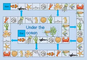 Aperçu - Apprentissages en autonomie - Board game / Spielfeld underwater animals - Page 1
