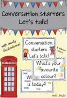 Aperçu - Jeux - Conversation starters with illustrations & coloured backgrounds - Page de couverture