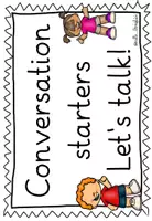 Aperçu - Jeux - Conversation starters with illustrations & coloured backgrounds - Page 1