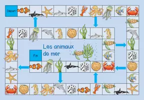 Aperçu - Jeux - Course des animaux "animaux de la mer" - Page 1