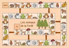 Aperçu - Jeux - Course des animaux "animaux sauvages" - Page 1