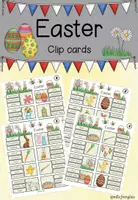 Aperçu - Apprentissages en autonomie - Easter - Klammerkarten / Clip cards - Page de couverture