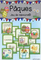 Aperçu - Apprentissages en autonomie - Pâques - Jeu de mémoire® - Page de couverture