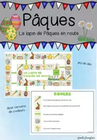 Aperçu - Apprentissages en autonomie - Pâques - Spielfeld Le lapin de Pâques en route - Page de couverture