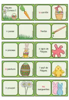 Aperçu - Apprentissages en autonomie - Pâques / Ostern - Domino Spiel Französisch - Page 1