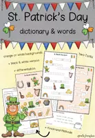 Aperçu - Préparation de séance / Séance complète - Saint Patrick's Day - Dictionaries and words - Page de couverture