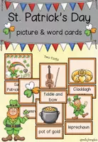 Aperçu - Préparation de séquence / Séquence complète - Saint Patrick's Day - Picture and word cards - Page de couverture