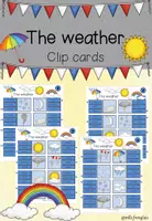 Aperçu - Apprentissages en autonomie - Weather - Clip cards / Klammerkarten - Page de couverture