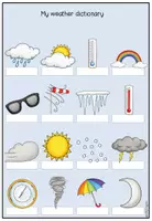 Aperçu - Feuilles d'exercices - Weather - Dictionary words writing (differenziert) - Page 1