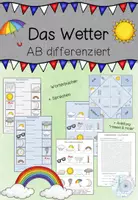 Aperçu - Préparation de séance / Séance complète - Wetter - Wörterbücher Schreiben Sprechen (differenziert) - Page de couverture