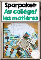 Aperçu - Préparation de séance / Séance complète - forfait d'épargne: Au collège et les matières - Page de couverture