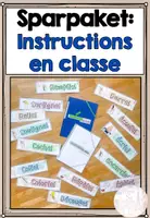 Aperçu - Feuilles d'exercices - Tableau noir + aperçu du vocabulaire: Instructions en classe - Page de couverture
