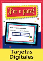 Aperçu - Cartes d'exercices - Por y Para (Boom Cards) - Page de couverture