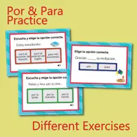 Aperçu - Cartes d'exercices - Por y Para (Boom Cards) - Page 2