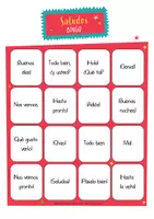 Aperçu - Feuilles d'exercices - Saludos y Despedidas: Bingo (Spanish) - Page 1