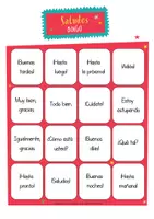 Aperçu - Feuilles d'exercices - Saludos y Despedidas: Bingo (Spanish) - Page 2