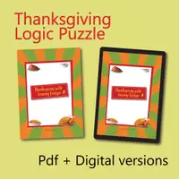 Aperçu - Feuilles d'exercices - Thanksgiving: Logic Puzzle (English) - Page 1