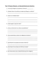 Aperçu - Tests - Test El Nuevo Mundo y el descubrimiento de América - Page de couverture