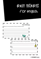 Aperçu - Feuilles d'exercices - Exit tickets - Page de couverture
