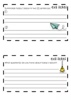Aperçu - Feuilles d'exercices - Exit tickets - Page 1