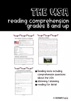 Aperçu - Préparation de séance / Séance complète - USA Reading Comprehension - Page de couverture