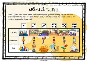 Aperçu - Feuilles d'exercices - Roll & Write - funny stories - Page 1